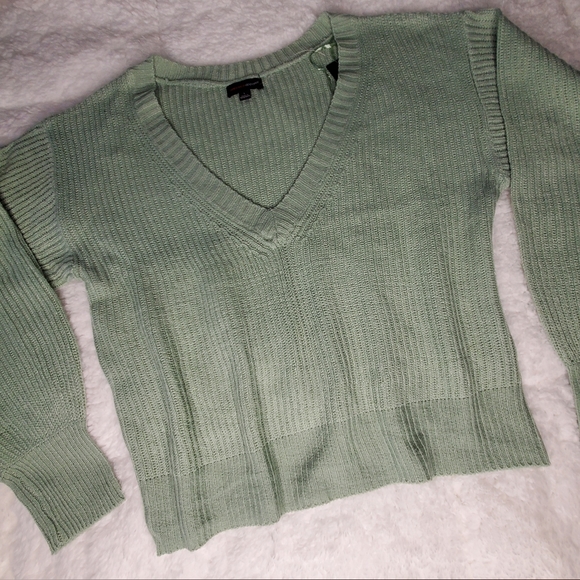 Ambiance Apparel Mint Green Sweater - Picture 3 of 15
